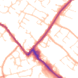 Daytime road noise heatmap for CB9 0DA