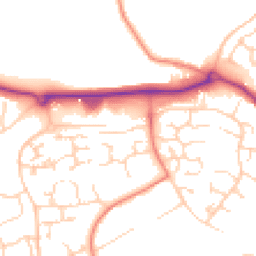 Daytime road noise heatmap for CB9 7WU