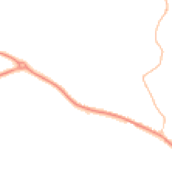 Night-time road noise heatmap for CB9 7XY