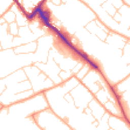 Daytime road noise heatmap for CB9 8AR