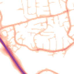 Daytime road noise heatmap for CB9 8LZ
