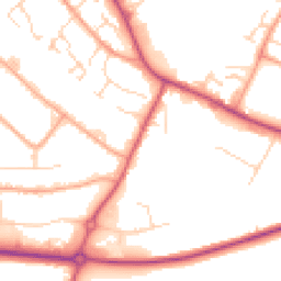 Daytime road noise heatmap for CB9 8QA