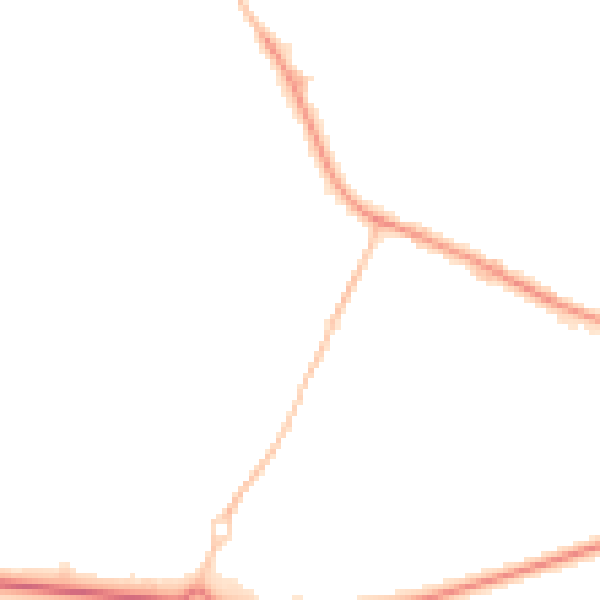 Night-time road noise heatmap for CB9 8QG