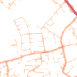 Daytime road noise heatmap for CB9 9AP
