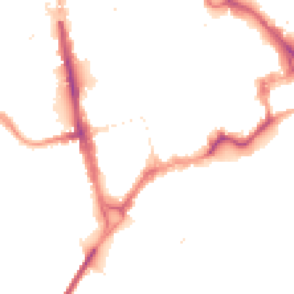 Night-time road noise heatmap for CH1 1NN