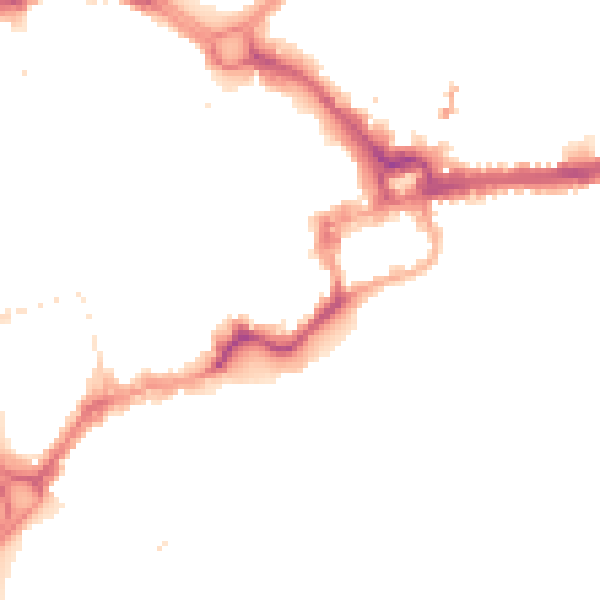 Night-time road noise heatmap for CH1 1QE