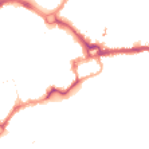 Night-time road noise heatmap for CH1 1QY