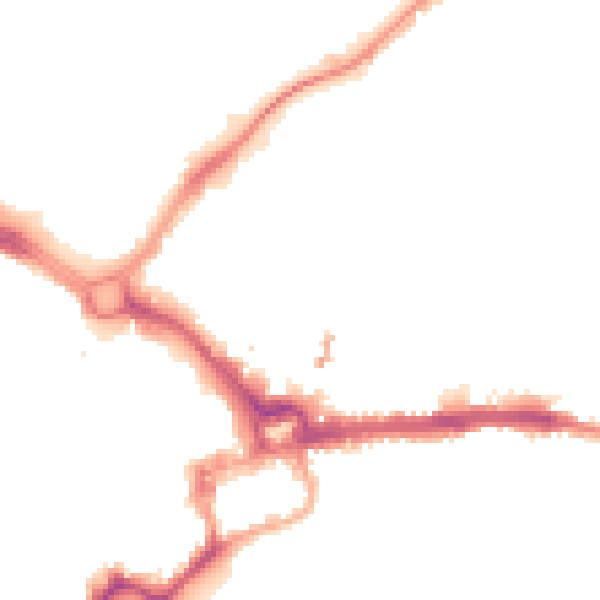 Night-time road noise heatmap for CH1 3BA