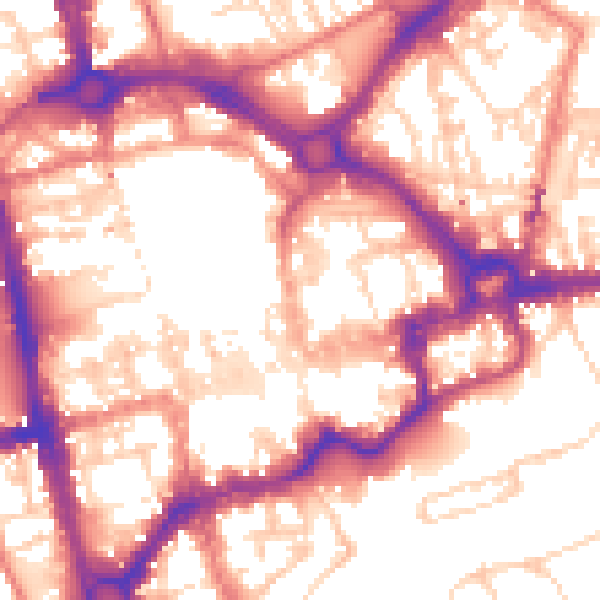 Daytime road noise heatmap for CH1 3JL