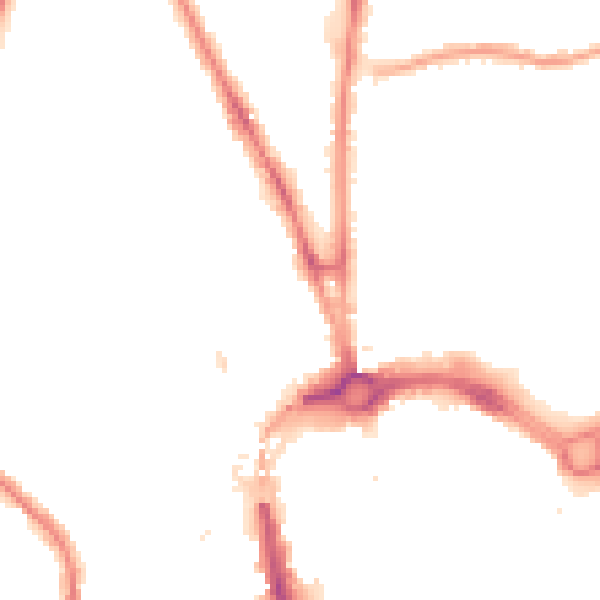 Night-time road noise heatmap for CH1 4AH