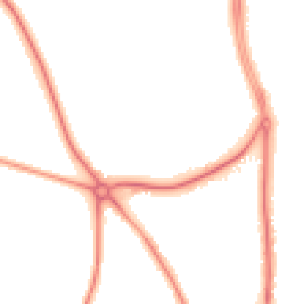 Night-time road noise heatmap for CH1 4ED