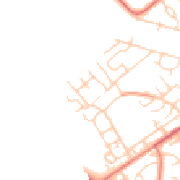 Daytime road noise heatmap for CH1 5AW