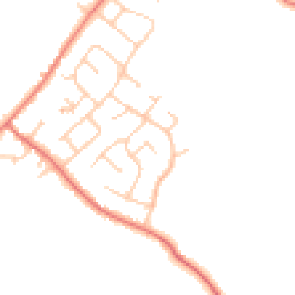 Daytime road noise heatmap for CH1 6AD