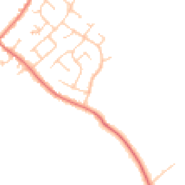 Daytime road noise heatmap for CH1 6AS