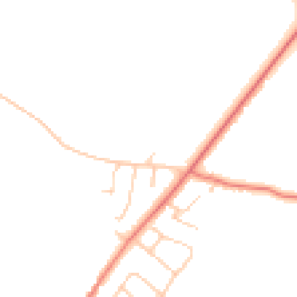 Daytime road noise heatmap for CH1 6DY