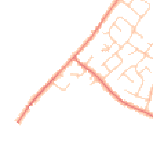 Daytime road noise heatmap for CH1 6EE
