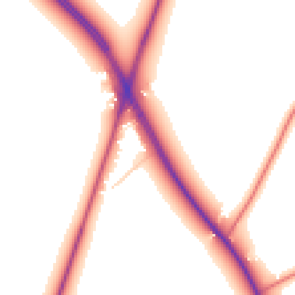 Daytime road noise heatmap for CH1 6EZ