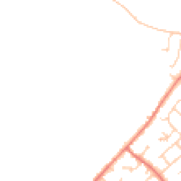 Daytime road noise heatmap for CH1 6GA