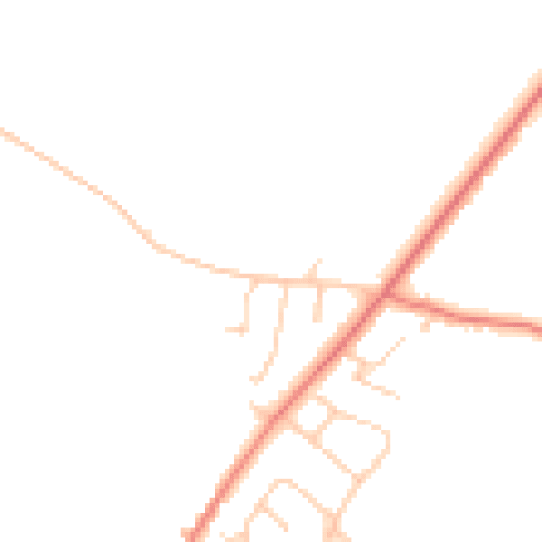 Daytime road noise heatmap for CH1 6JP