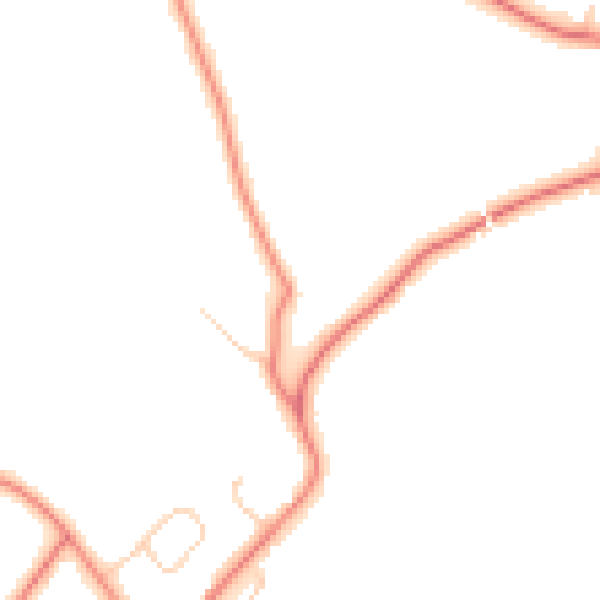 Daytime road noise heatmap for CH1 6LQ