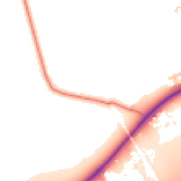 Daytime road noise heatmap for CH1 6LX