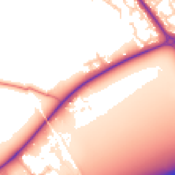 Daytime road noise heatmap for CH1 6LY