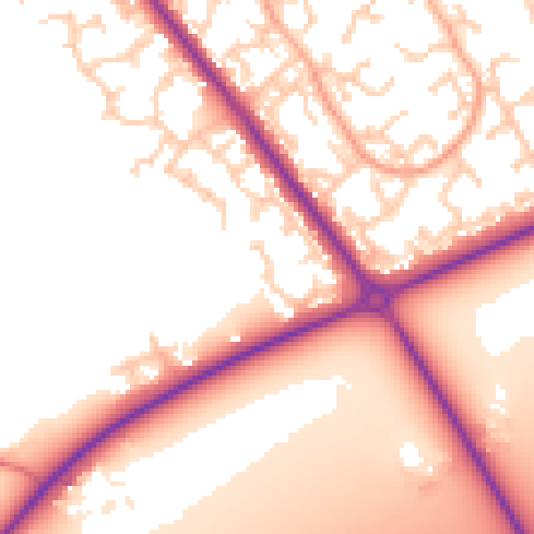 Daytime road noise heatmap for CH1 6PD