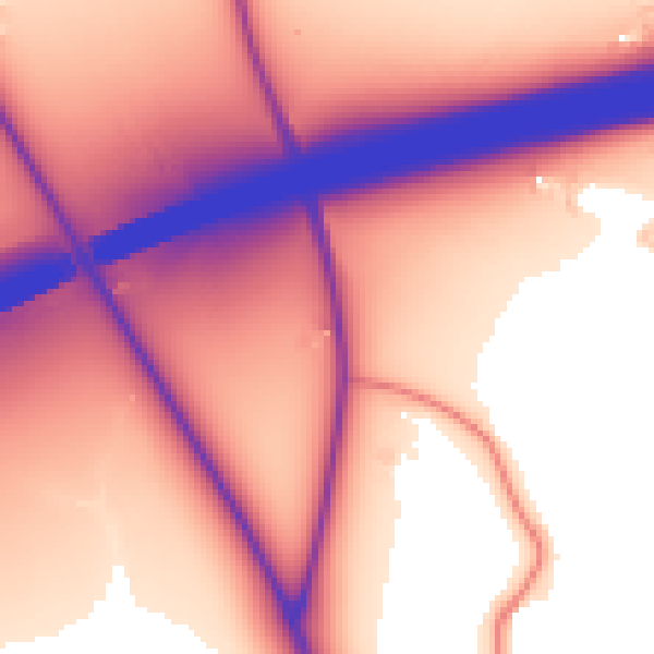 Daytime road noise heatmap for CH1 6PL