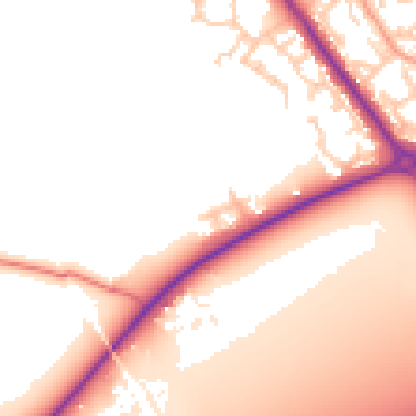 Daytime road noise heatmap for CH1 6PS