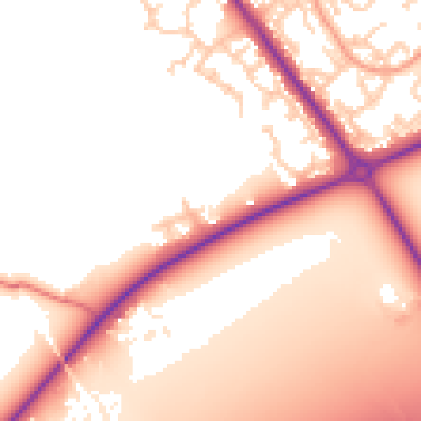 Daytime road noise heatmap for CH1 6PU