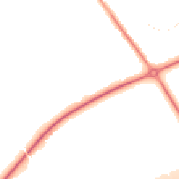Night-time road noise heatmap for CH1 6PU