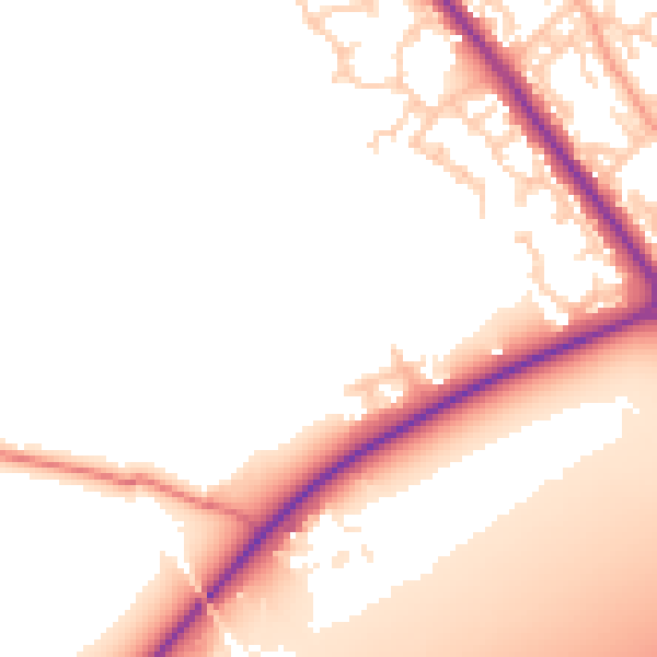 Daytime road noise heatmap for CH1 6PY