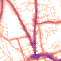 Daytime road noise heatmap for CH2 1AJ