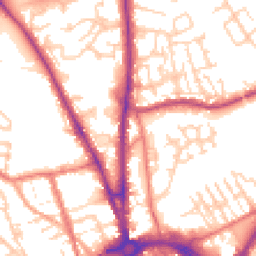 Daytime road noise heatmap for CH2 1AQ