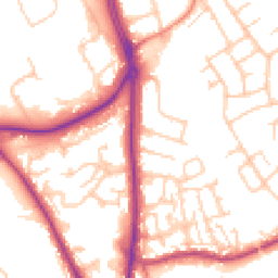 Daytime road noise heatmap for CH2 1AS