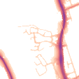 Daytime road noise heatmap for CH2 1BG
