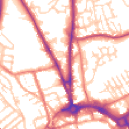Daytime road noise heatmap for CH2 1BH