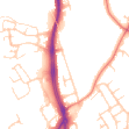 Daytime road noise heatmap for CH2 1BY