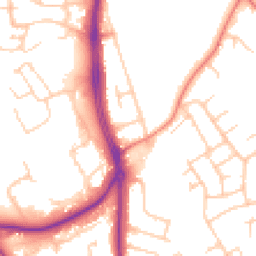 Daytime road noise heatmap for CH2 1DA