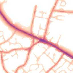 Daytime road noise heatmap for CH2 1NT