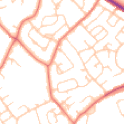 Daytime road noise heatmap for CH2 1QS