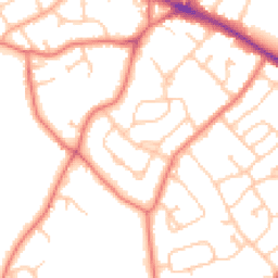 Daytime road noise heatmap for CH2 1QU