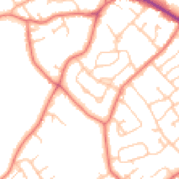 Daytime road noise heatmap for CH2 1QX