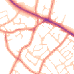 Daytime road noise heatmap for CH2 1RP