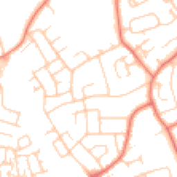 Daytime road noise heatmap for CH2 2DJ