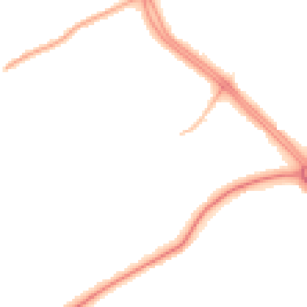Night-time road noise heatmap for CH2 2LZ