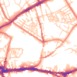 Daytime road noise heatmap for CH2 3AL