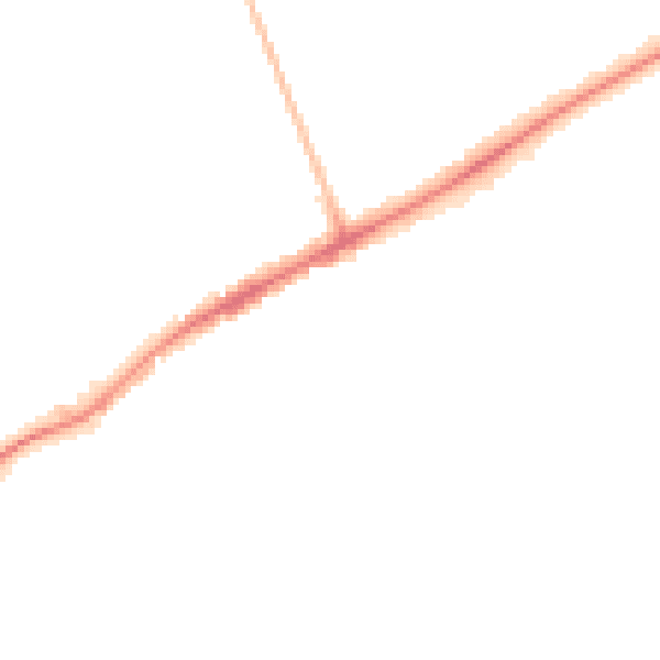 Night-time road noise heatmap for CH2 3BB