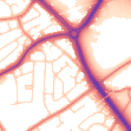 Daytime road noise heatmap for CH2 3JL