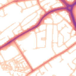 Daytime road noise heatmap for CH2 3JR